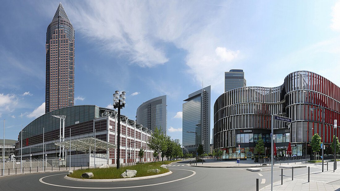 Aufnahme der Skyline in Frankfurt.