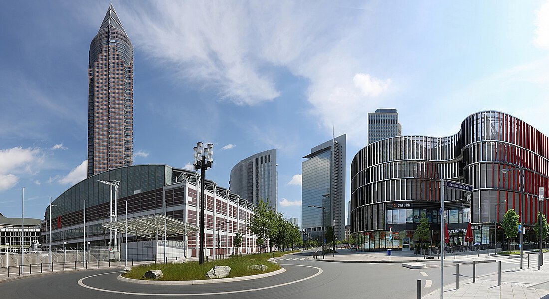 Aufnahme der Skyline in Frankfurt.