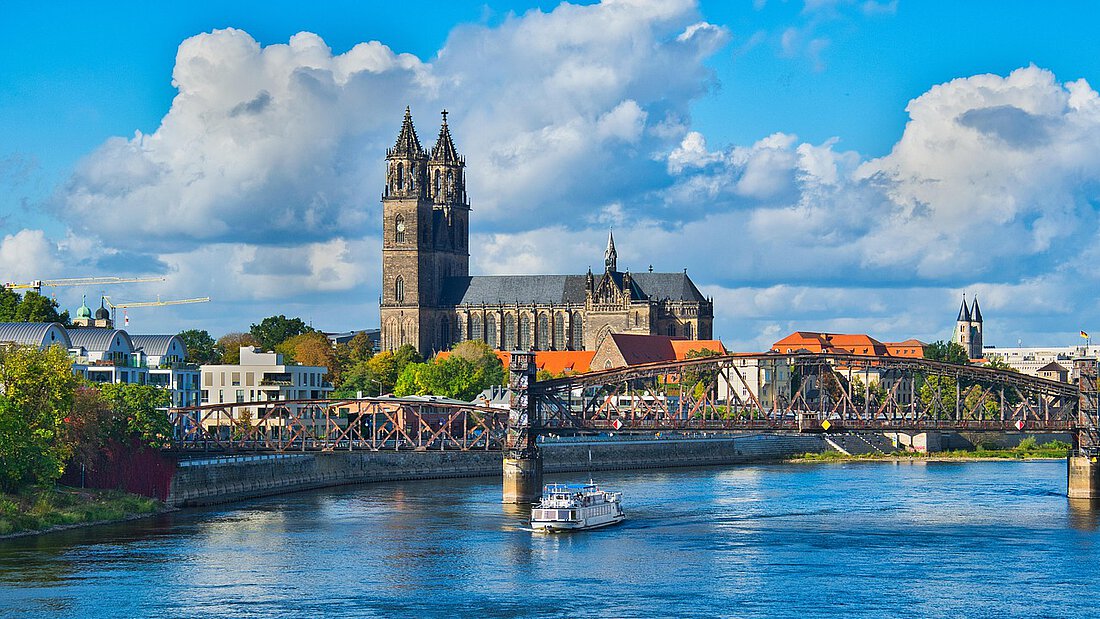 Stadtbild von Magedeburg.