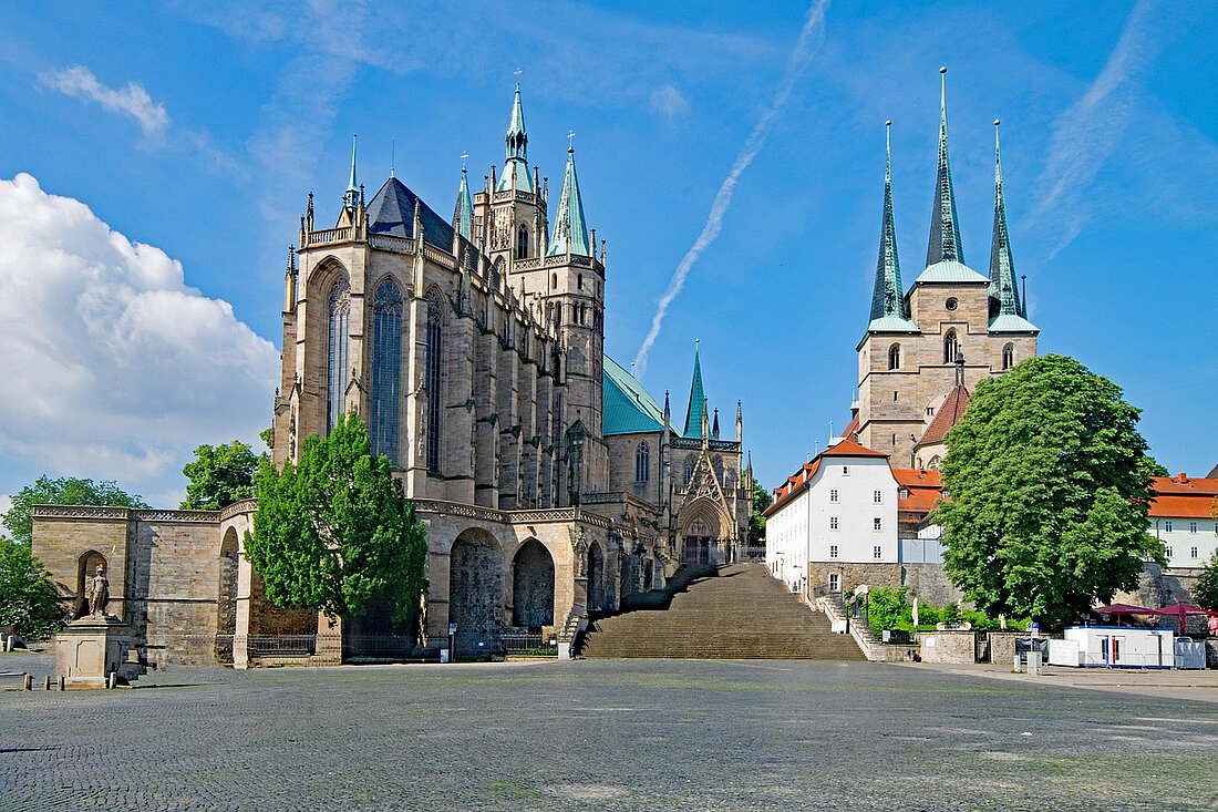 Aufnahme der Kathedrale in Erfurt.