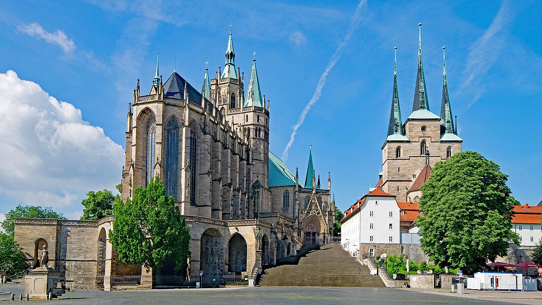 Aufnahme der Kathedrale in Erfurt.